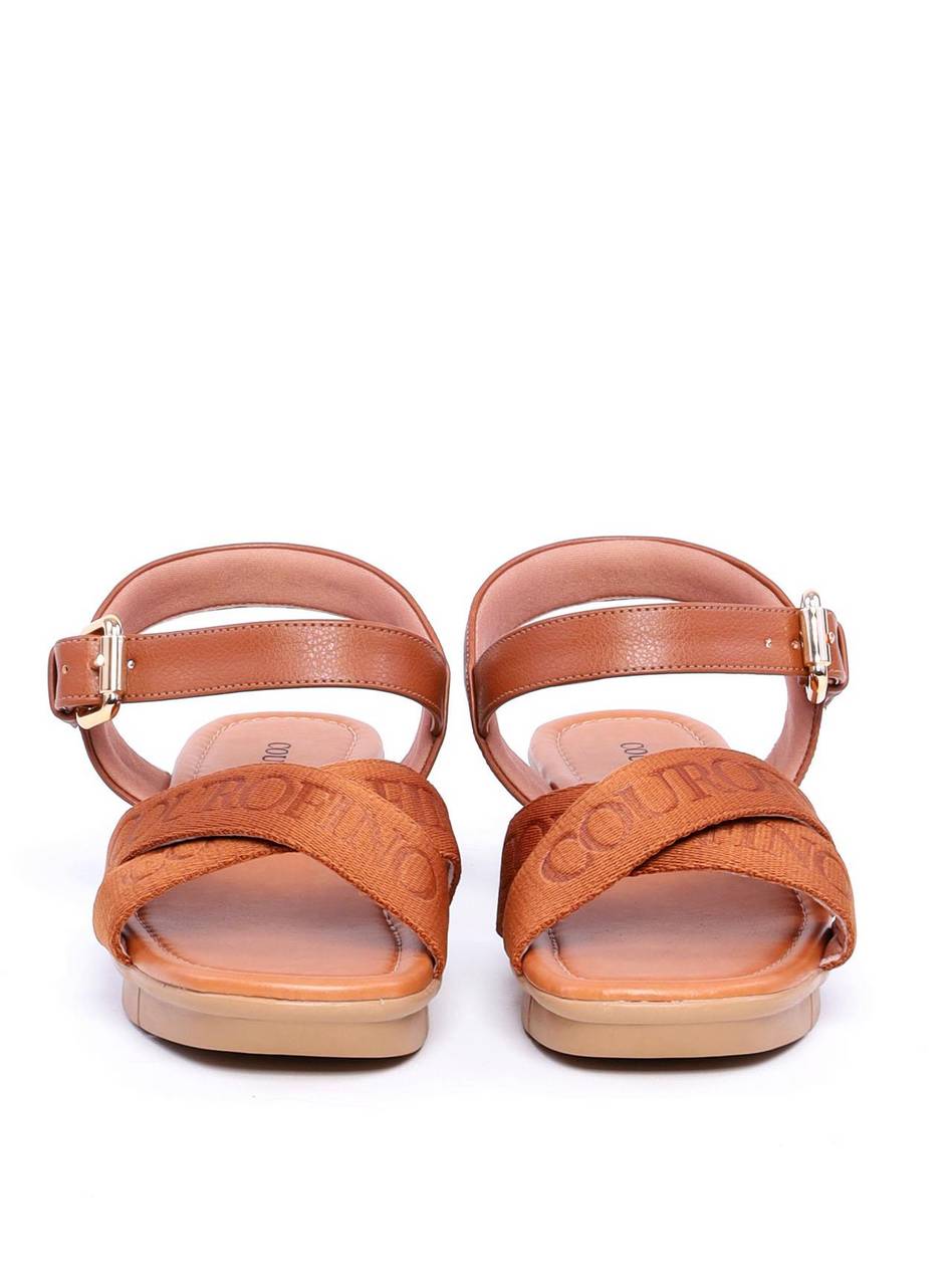 Sandália Feminina Anabela Confort com Tiras Cruzadas Castor SDI-11694 - CS