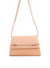 Bolsa Satchel Transversal com Fivelas - Nude BSI-6112 - NU