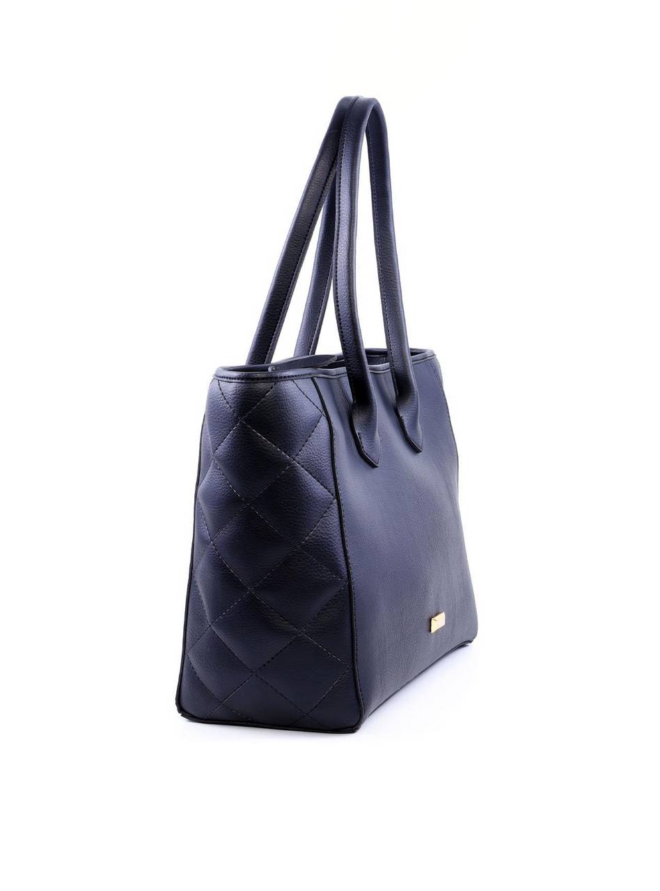 Bolsa Tote com Detalhes em Costura nas Laterais - Preta BSI-6015 - PR