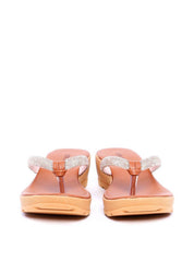 Sandália Feminina Tamanco Anabela Comfort com Tiras em Strass - Castor SDI-11699 - CS