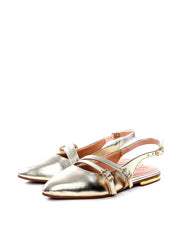 Sandália Slingback com Fivelas Laterais - Ouro SDI-11736 - AU