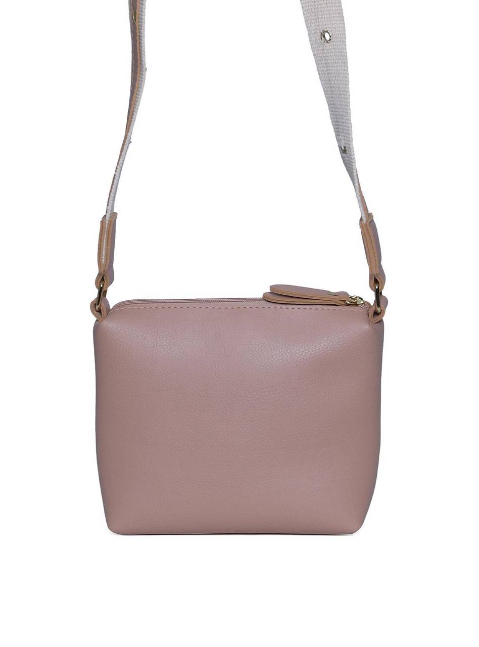 Bolsa Carteiro Tiracolo Alça com Ilhós Sintético - Nude BSI-5968 - NU