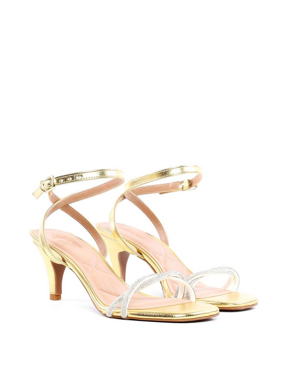 Sandália com Tira em Strass - Ouro SDI-11901 - AU