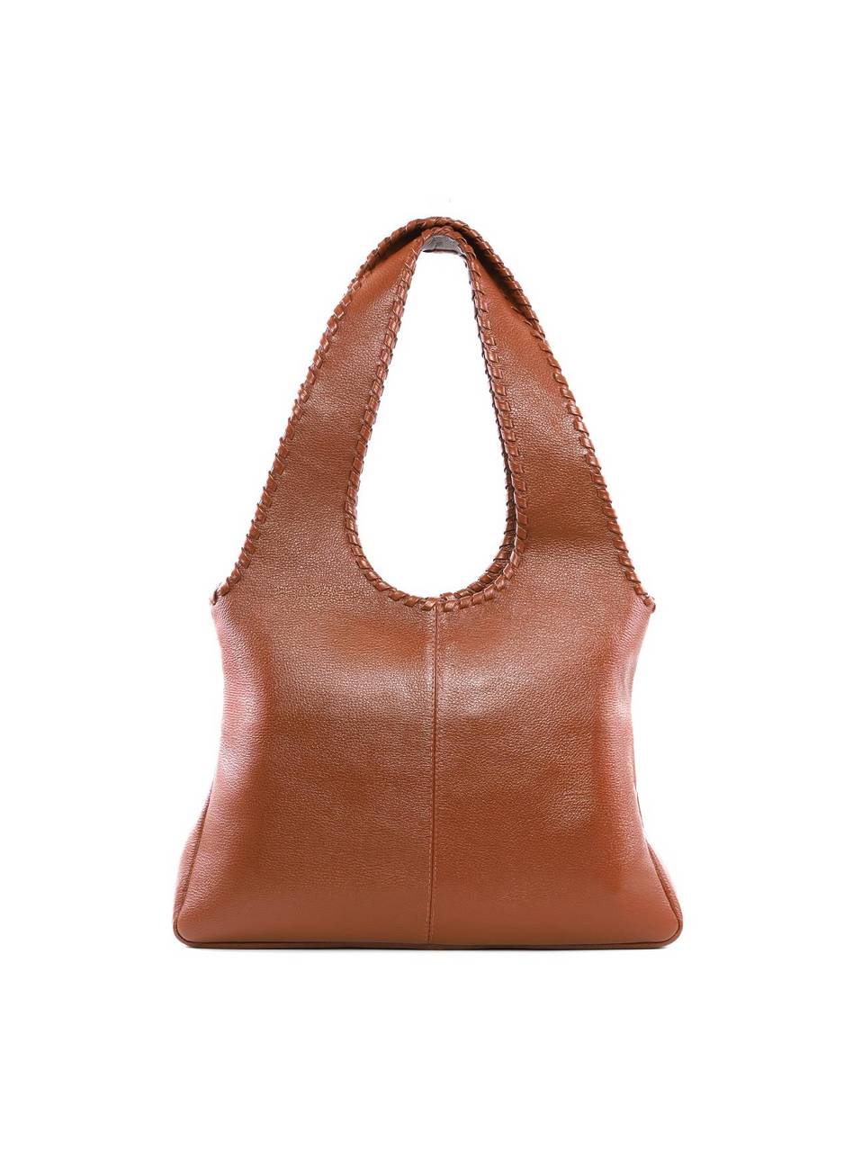 Bolsa Hobo Estilo Whipstitch - Castor BSI-6406 - CS