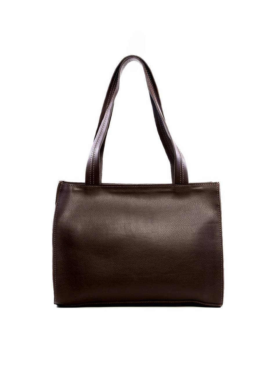 Bolsa Tote Estruturada com Retalhos - Cacau BSI-6464 - CA
