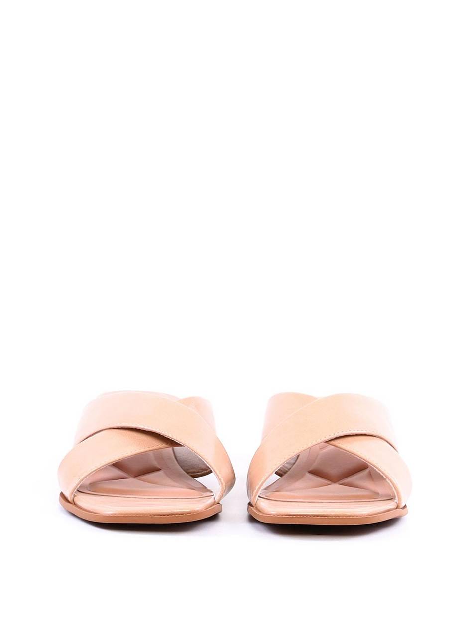 Tamanco com Salto Bloco e Tiras Cruzadas - Nude SDI-12020 - NU