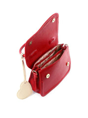 Bolsa Satchel Média com Charm de Coração - Vermelha BSI-6388 - VE