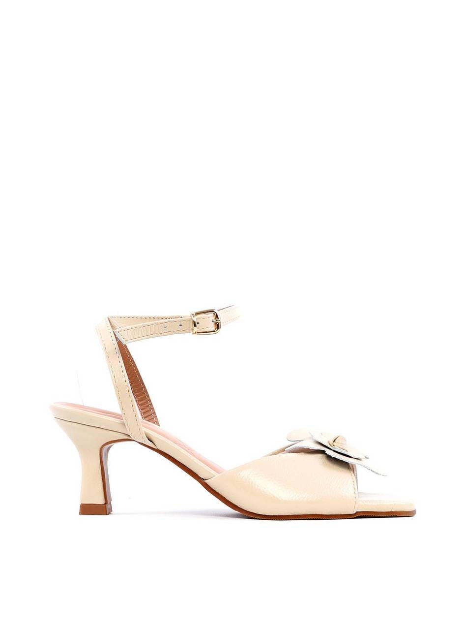 Sandália de Salto Fino com Flor - Fenno SDI-11846 - FE
