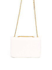 Bolsa Satchel Quadrada com Alça de Corrente - Branca BSI-6287 - BR