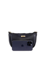 Bolsa Hobo Pequena com Alça Dupla - Preta BSI-6433 - PR