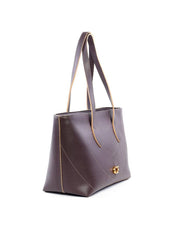 Bolsa Shopper Tiracolo Lisa em Sintético com Costuras - Cacau BSI-6184 - CA