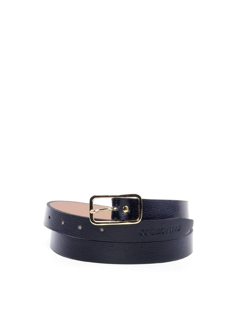 Cinto Feminino em Couro com Fivela Retangular - Preta 1.1820000988 - PR