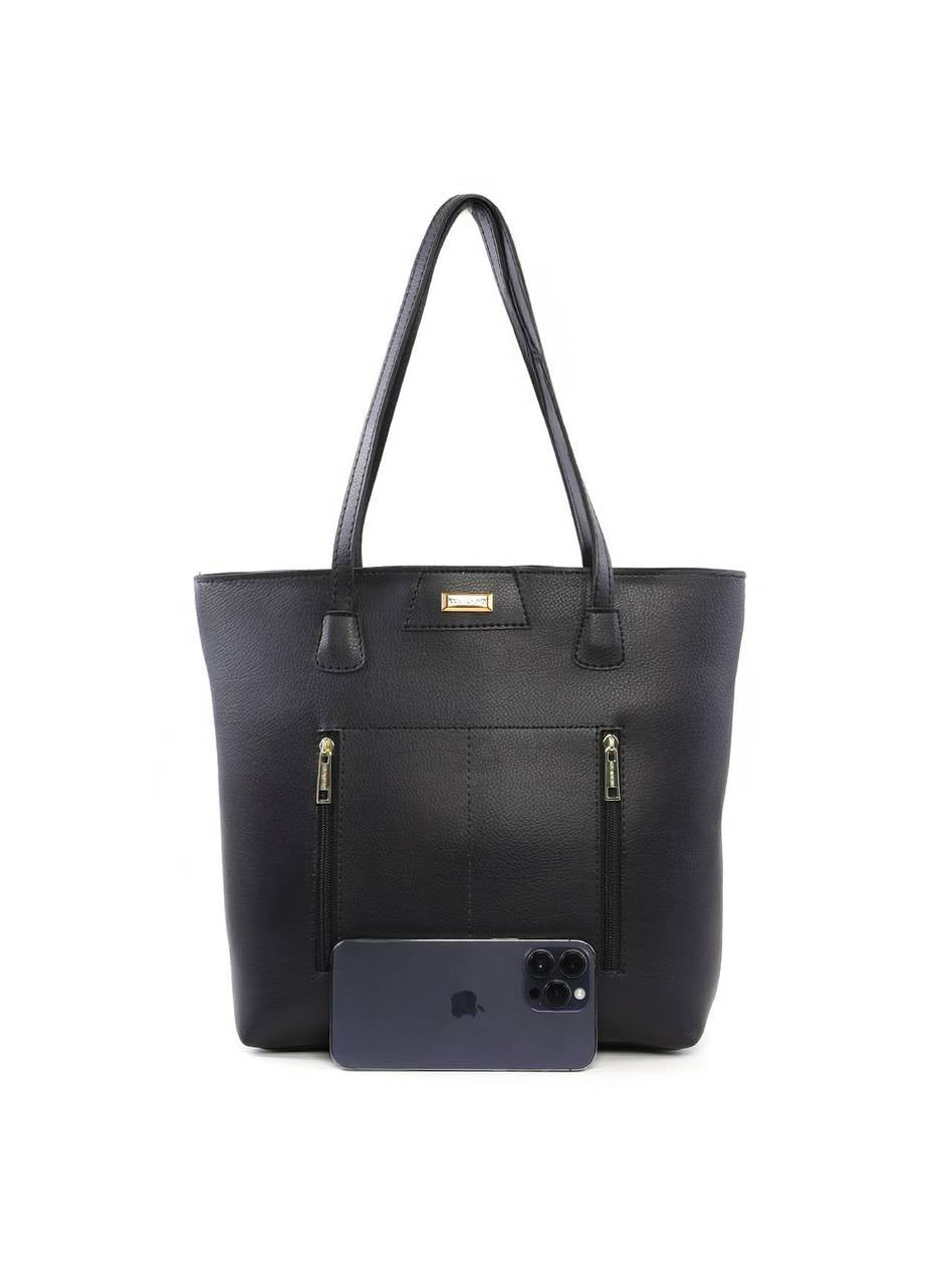 Bolsa Shopper com Detalhe de Costura - Preta BSI-6412 - PR