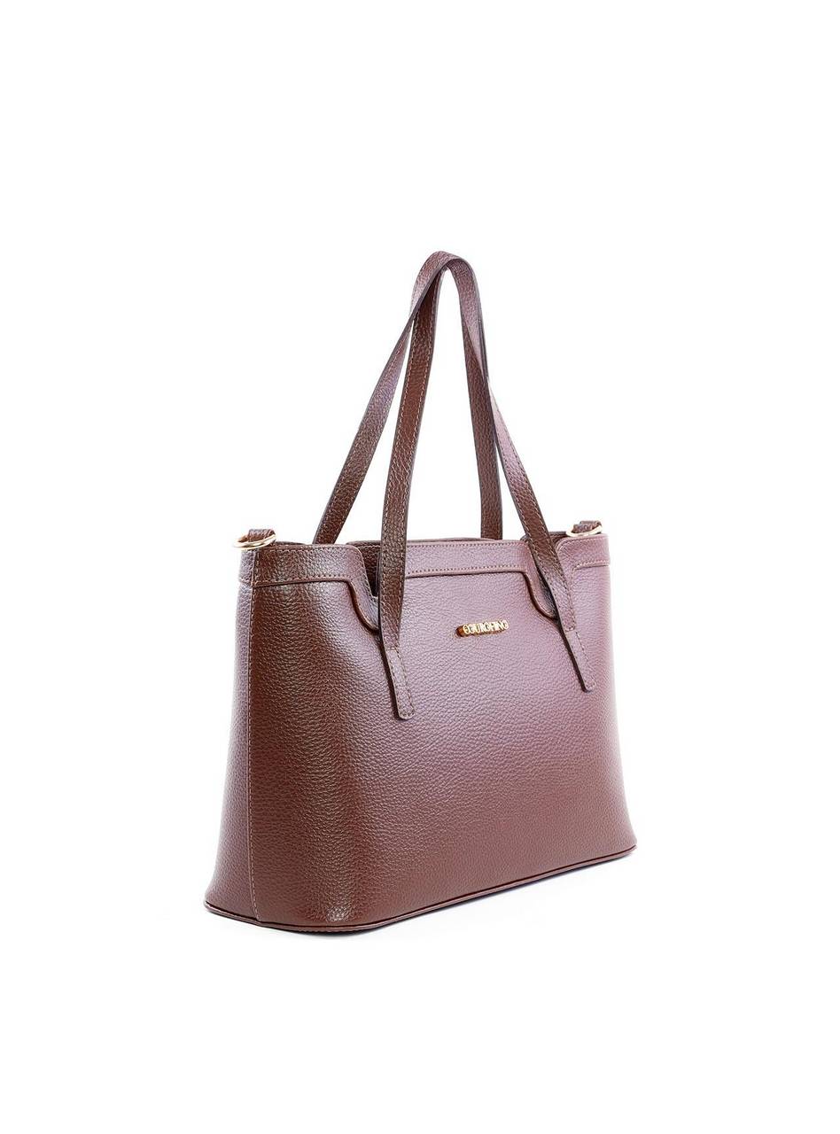 Bolsa Tote com Alça Dupla e Detalhe na Borda - Cacau BSI-6174 - CA