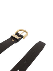 Cinto Feminino Social Espessura Media Liso Couro Preto CTI-925 - PR