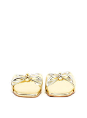 Rasteira Drapeada Enfeite Orgânico - Ouro SDI-11983 - AU