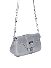 Bolsa Saddle com Alça Transversal em Corrente - Preta BSI-5584 - PT