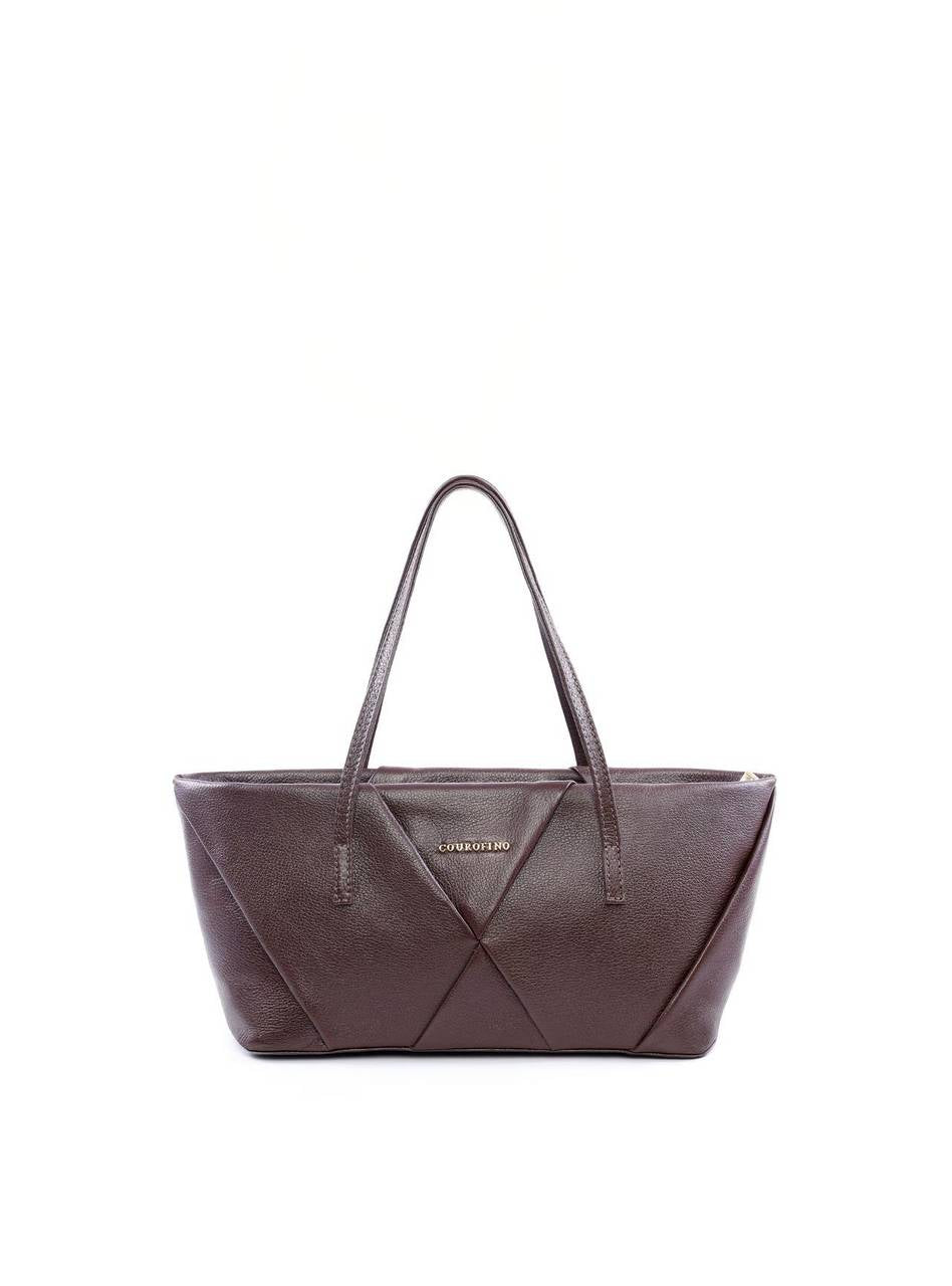 Bolsa Baguette de Mão Alongada com Recortes - Cacau BSI-6122 - CA