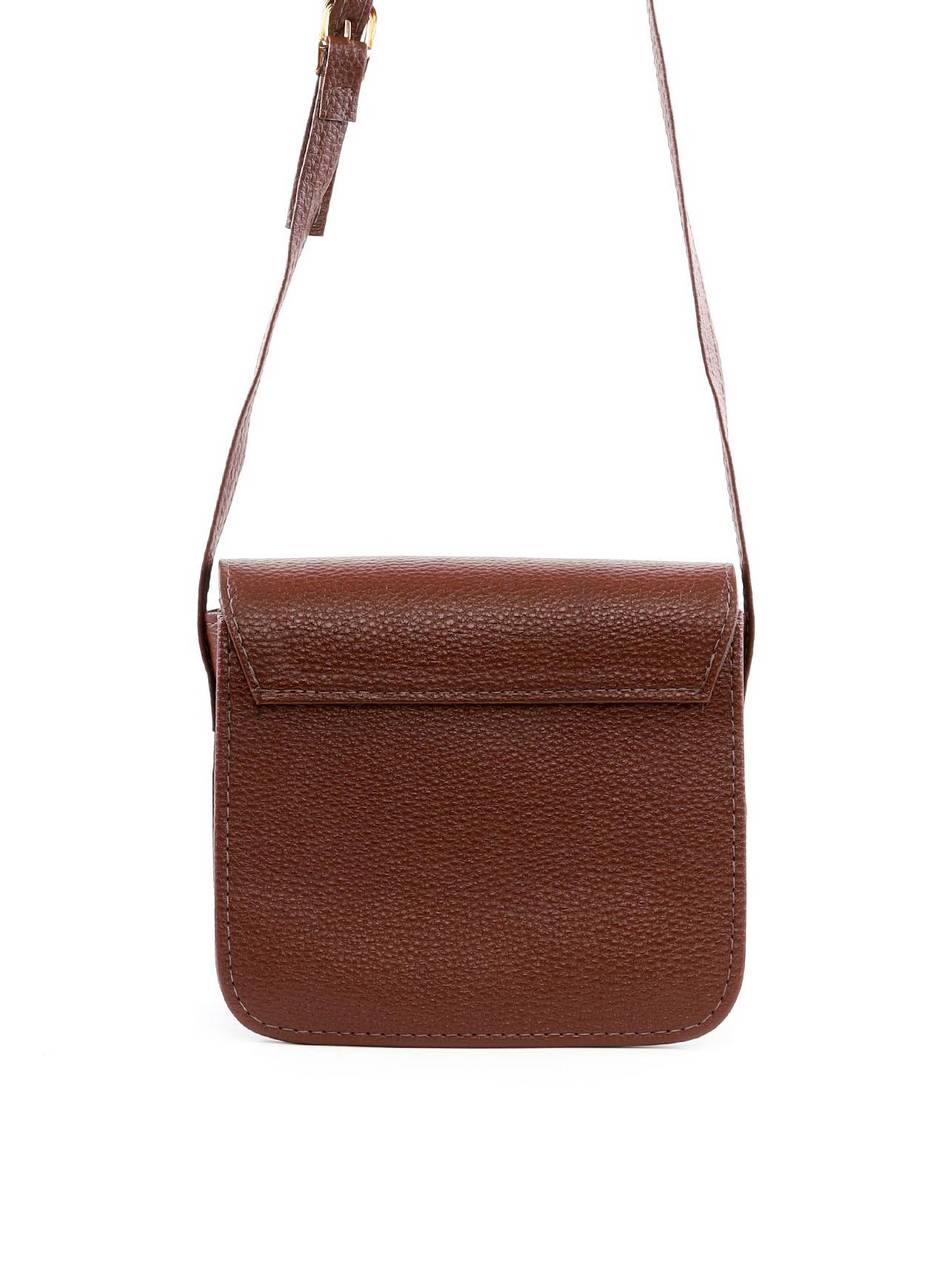 Bolsa Saddle Transversal com Tampa Aba - Cacau BSI-5896 - CA