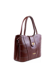 Bolsa Tote com Detalhes de Costura e Alça Dupla - Cacau BSI-6258 - CA