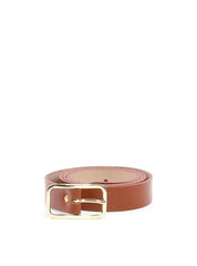 Cinto Feminino em Couro com Fivela Retangular - Castor 1.1820000988 - CS