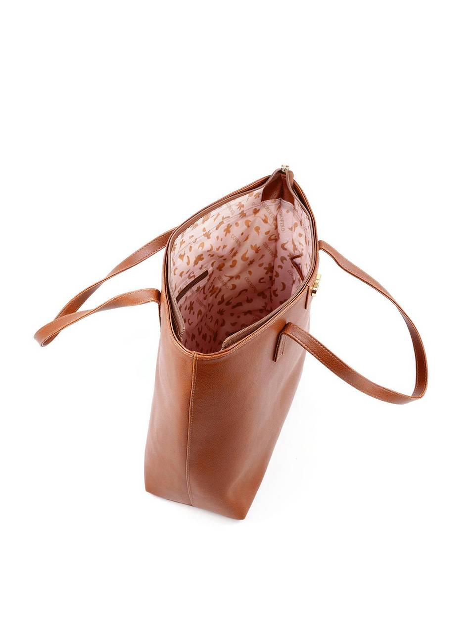 Bolsa Shopper com Detalhe CF - Cacau BSI-6145 - CA