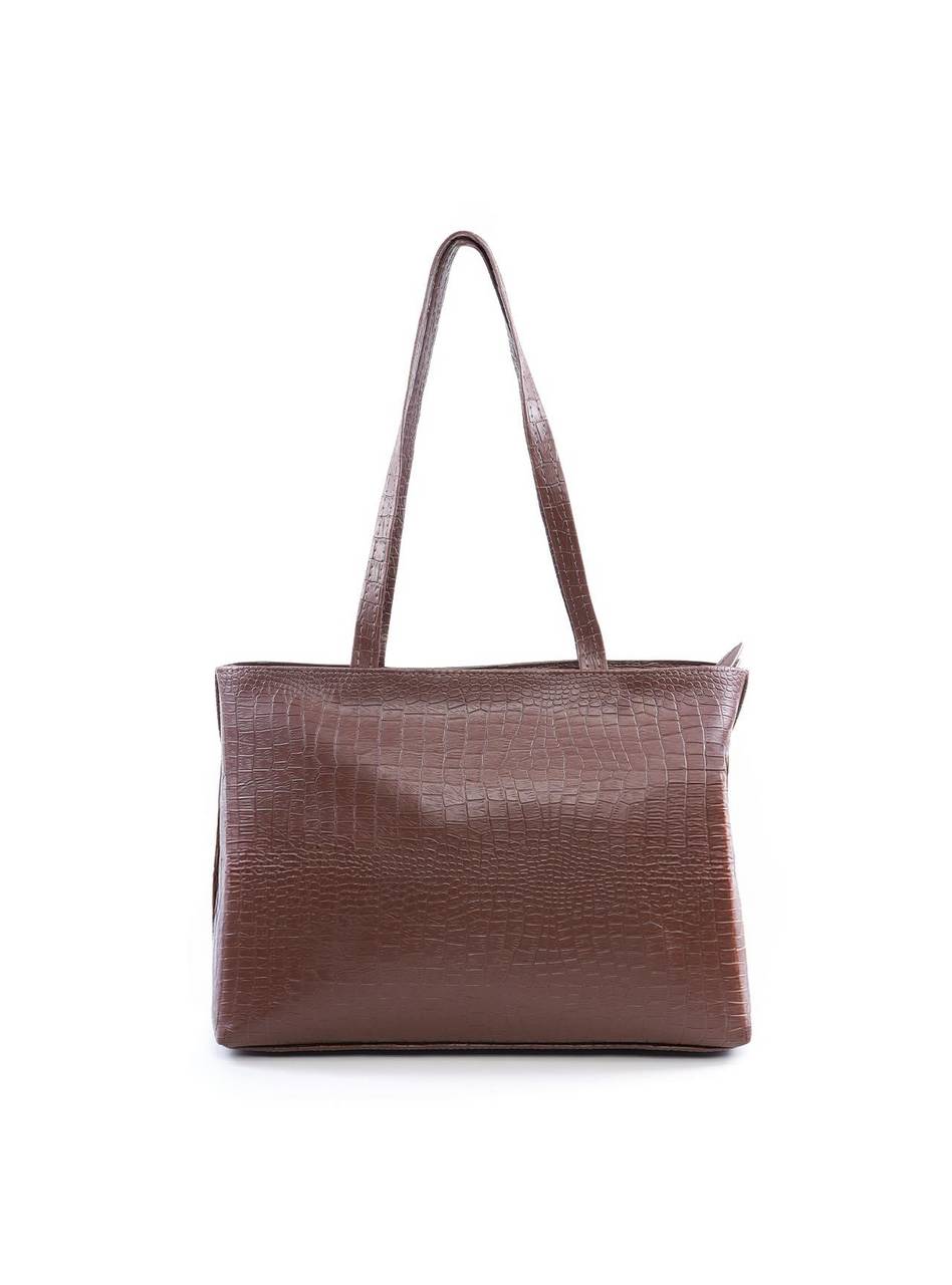 Bolsa Shopper Tiracolo com Bolso Grande Frontal - Cacau BSI-6096 - CA