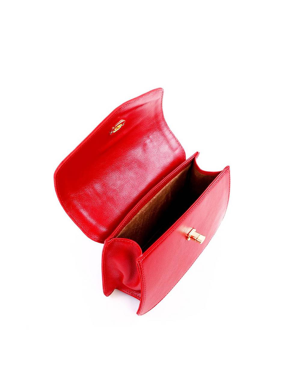 Bolsa Satchel de Mão com Fecho Giratório - Vermelha BSI-6283 - VE