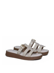 Sandália Flatform com Tiras Entrelaçadas e Fivela - Fenno SDI-11659 - FE