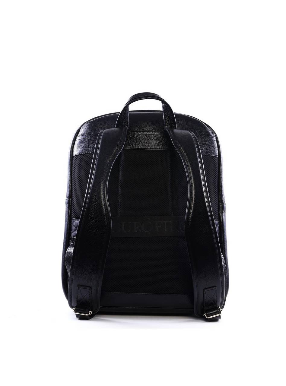 Mochila Casual Arredondada em Couro - Preta MEI-459 - PR