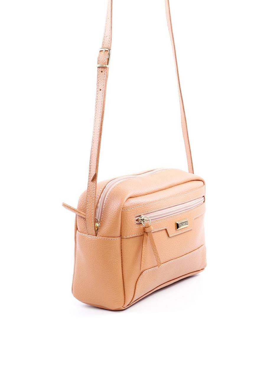 Bolsa Bag Transversal com Bolso Frontal - Nude BSI-6052 - NU