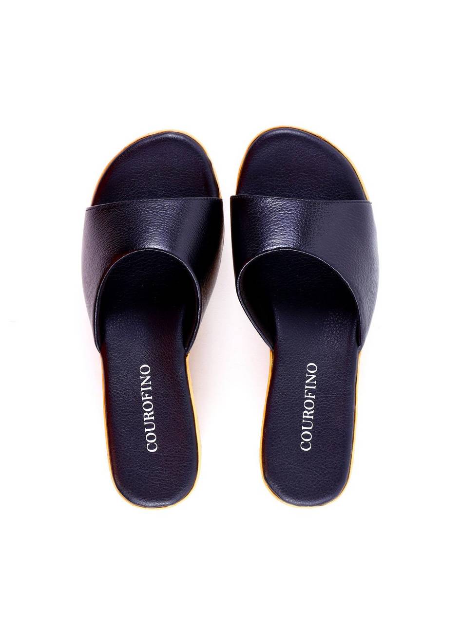 Tamanco Anabela com Tira Única - Preta SDI-11962 - PR