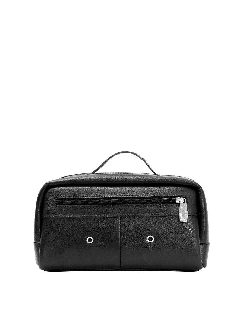 Necessaire Masculina Alça Mão Bolso Atrás Couro Preta NSI-108 - PR