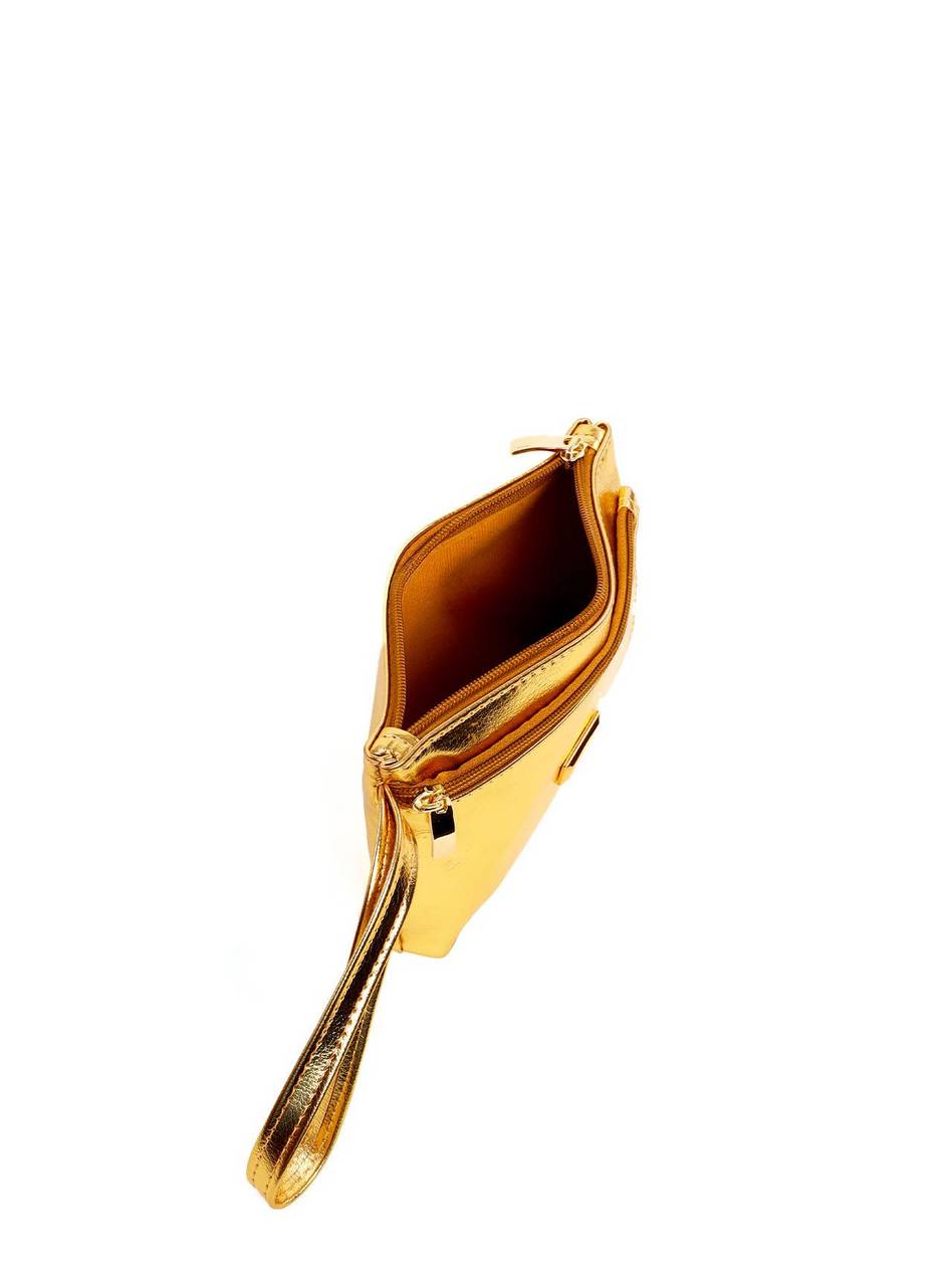 Bolsa Clutch Com Zipper de Puxador - Ouro BSI-5385 - AU