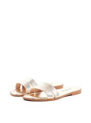 Rasteira Slide de Duas Tiras - Ouro SDI-11958 - AU