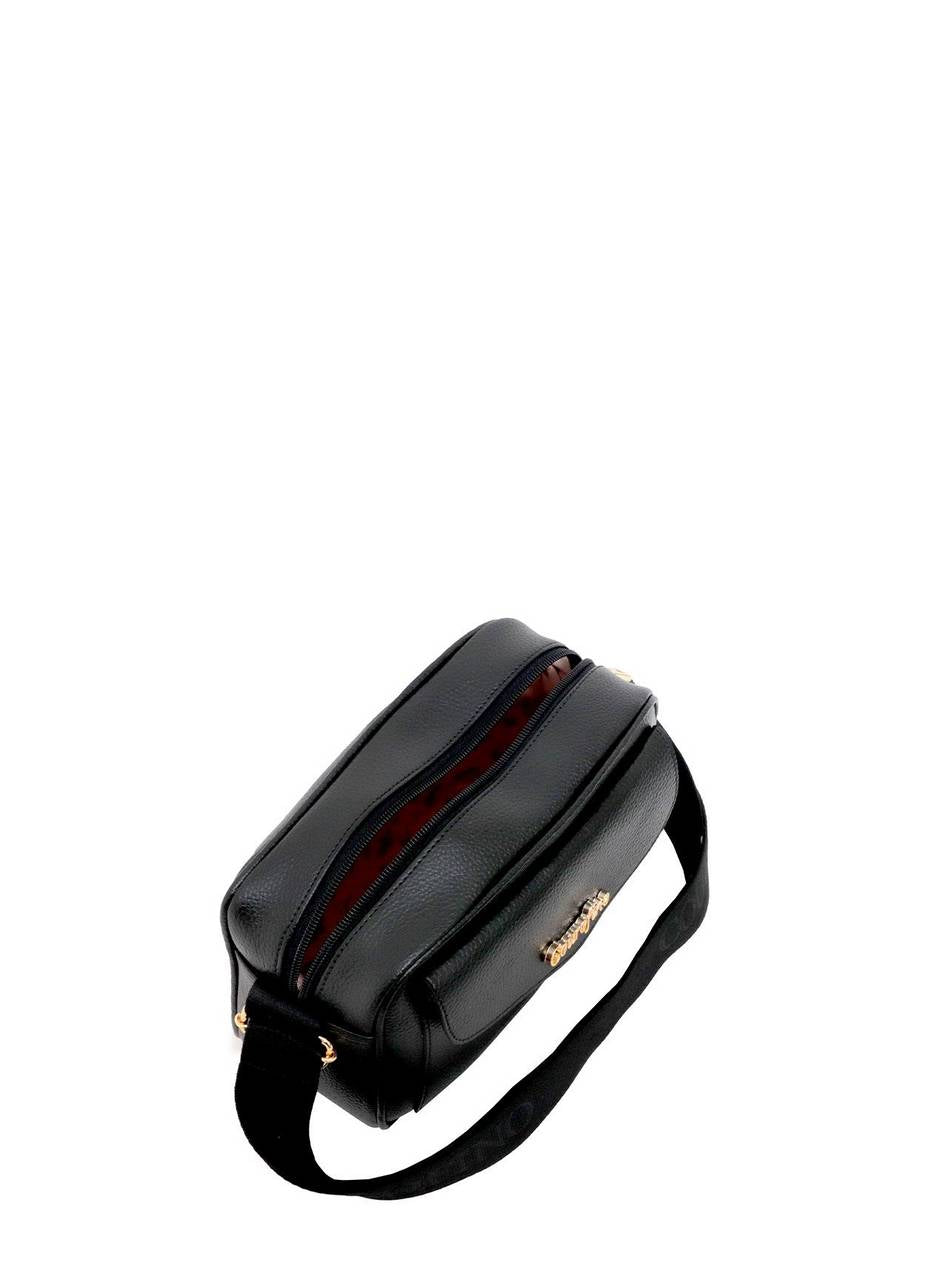 Bolsa Bag Média Transversal Bolso Externo Preta BSI-5323 - PR