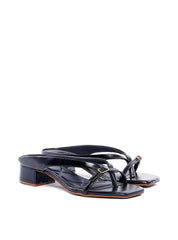 Tamanco Feminino Salto Bloco Baixo com Fivela - Preta SDI-11839 - PR