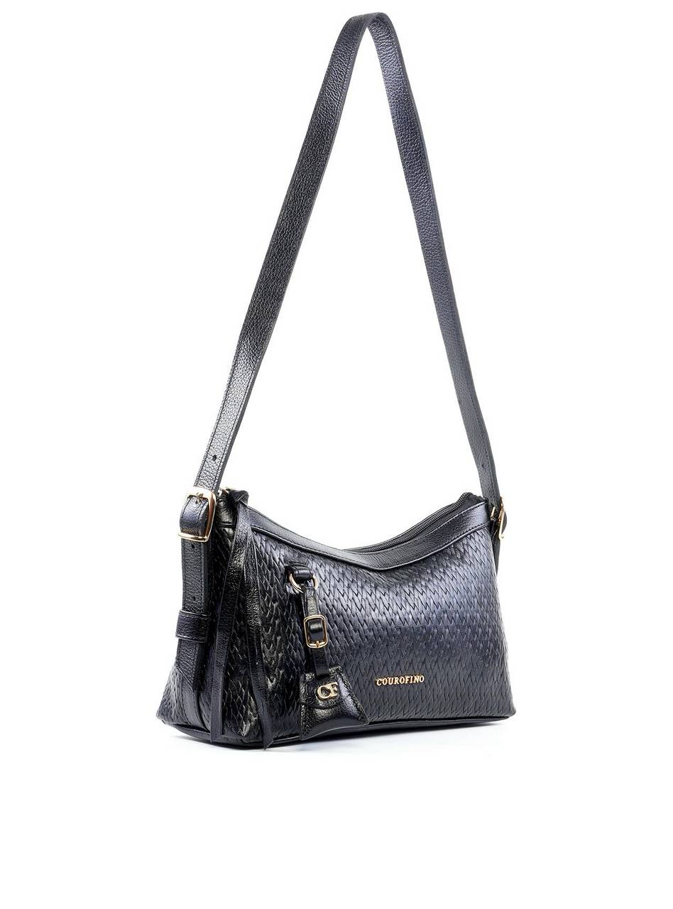 Bolsa Baguette com Alça Dupla - Preta BSI-6250 - PR