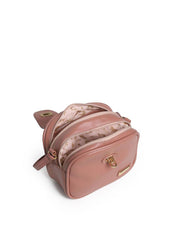 Bolsa Bag Couro Transversal 2 Zíperes Nude BSI-5071 - NU