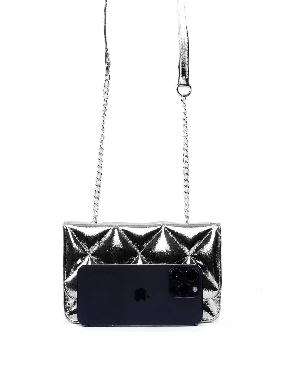 Bolsa Satchel Pequena Transversal com Matelassê BSI-6522 - PT