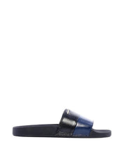Chinelão Slide com Tiras Largas - Preto e Azul SDI-11825- PA