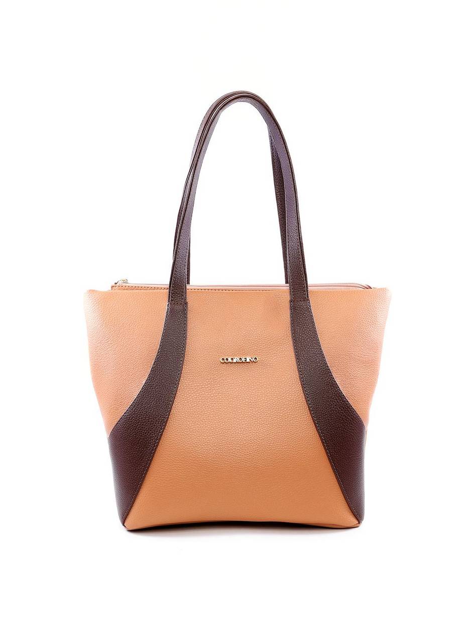 Bolsa Shopper Tiracolo com Detalhes em Costura - Nude BSI-6081 - NU