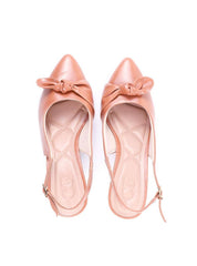 Scarpin Slingback com Detalhe em Nó - Nude SDI-11796 - NU