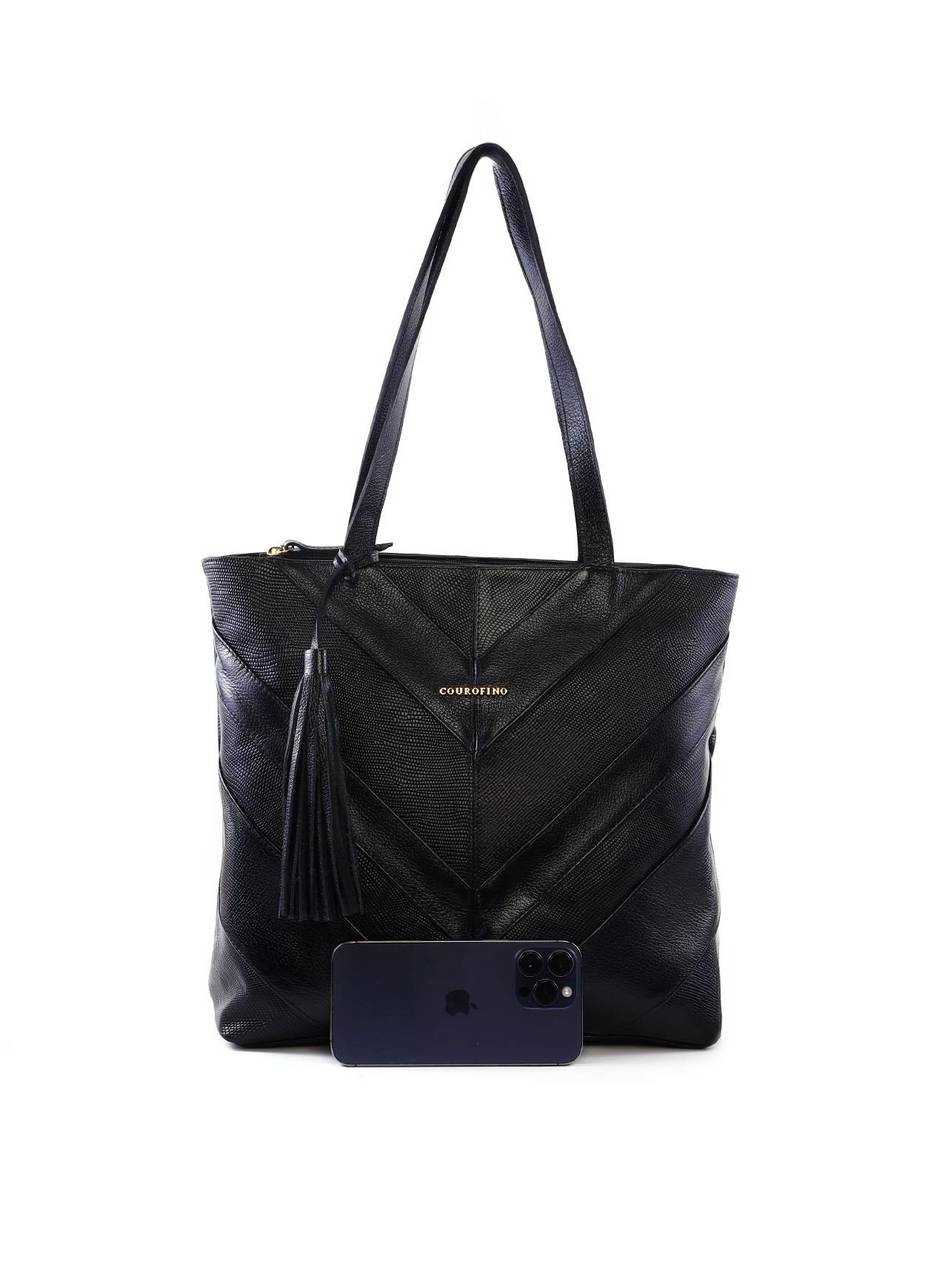 Bolsa Shopper Patchwork Barbicacho - Preta BSI-6399 - PR