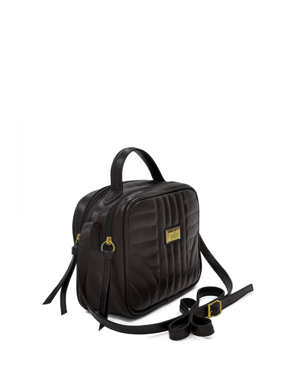 Bolsa Bag Couro Transversal Bolso Atrás Cacau BSI-5087 - CA