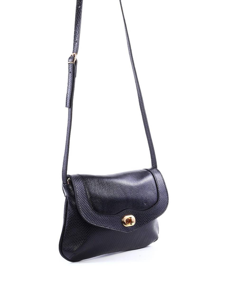 Bolsa Satchel Transversal com Fecho Giratório - Preta BSI-6356 - PR