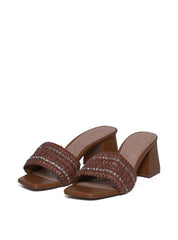 Tamanco Rosto Palha com Strass - Castor  SDI-11670 - CS