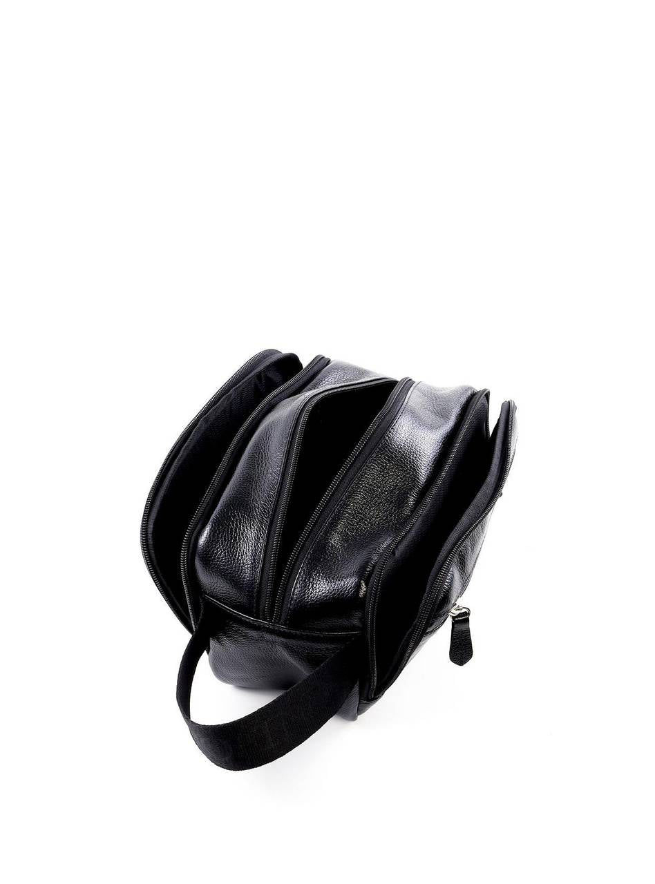 Necessaire Masculina Média Alça Couro Preta NSI-126 - PR