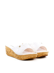 Tamanco Anabela em Tressê - Branca SDI-12174 - BR