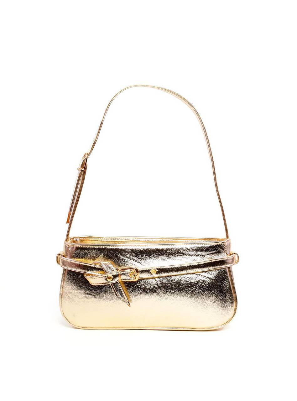 Bolsa Baguette com Detalhe de Cinto - Ouro BSI-6151 - AU